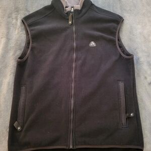 Nike ACG Therma Fit Fleece Vest Womens Size XLarge Black Full Zip Thermal Layers